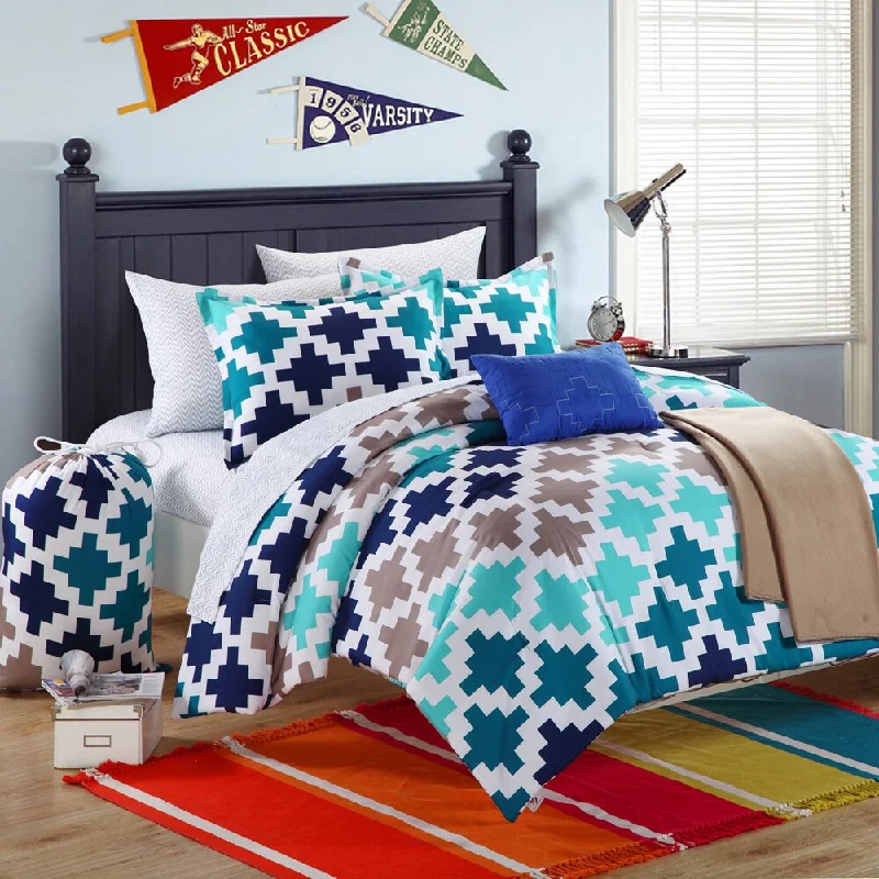 Chic Home Byte Printed 9-piece Dorm Room Bedding Set