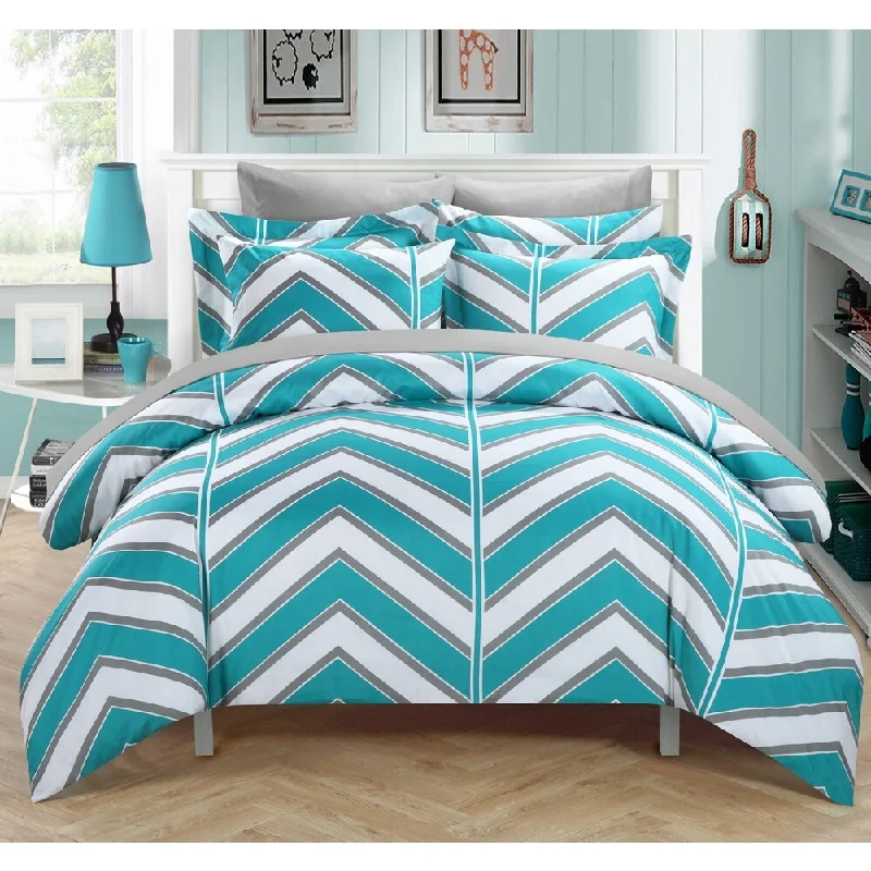 Chic Home Dallas Aqua 9-Piece Bed in a Bag with Sheet Set