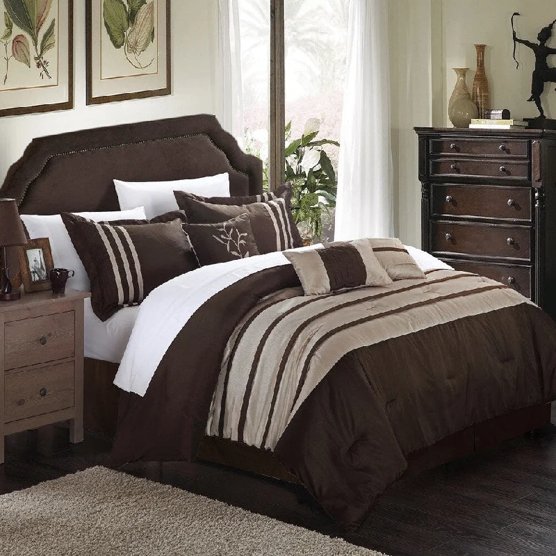 Chic Home Tijuana 11-Piece Pleated Pieced Bed in a Bag Comforter Set