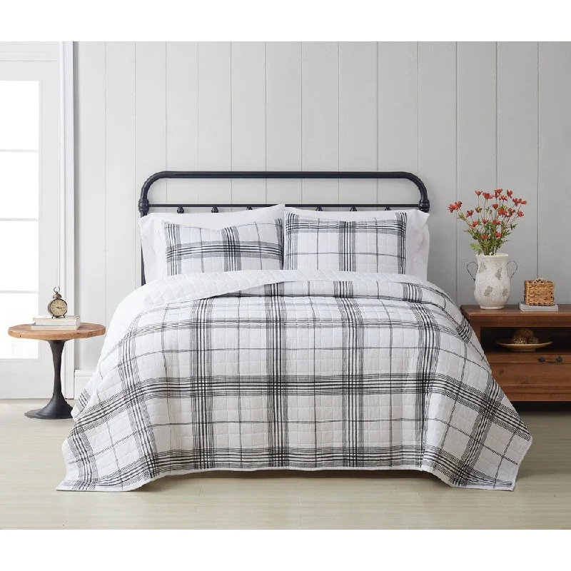 Cottage Classics Cottage Plaid 3 Piece Quilt Set