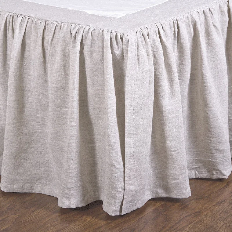 Gathered Linen Bedskirt by Pom Pom at Home