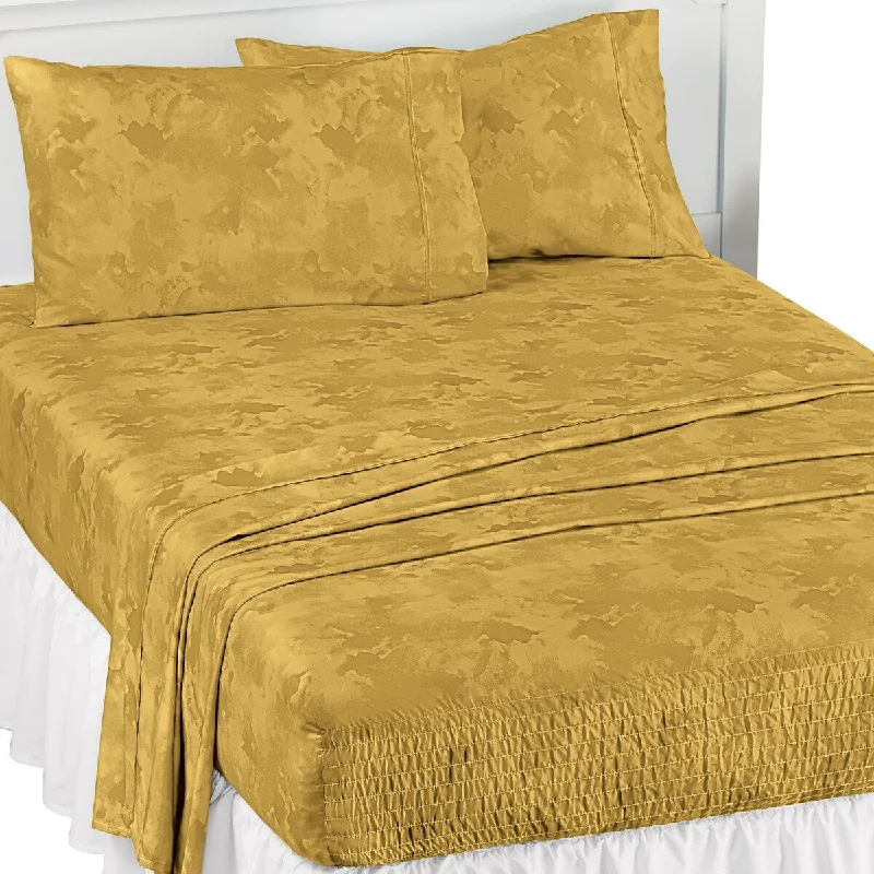 Jewel Tone Watercolor Bed Tite Microfiber Bed Sheets