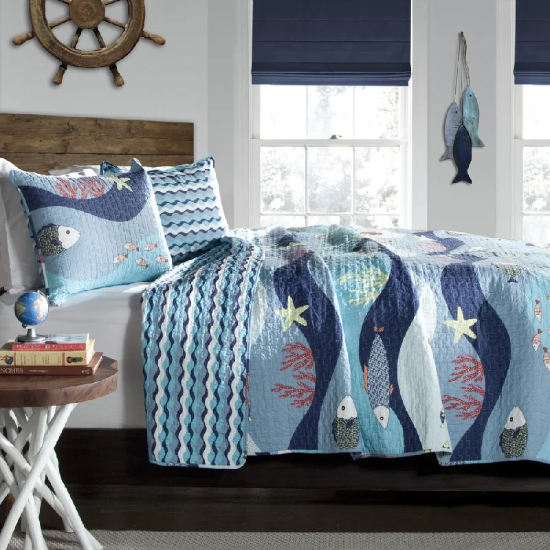 Lush Decor Sealife 3-Piece Cotton Quilt Set