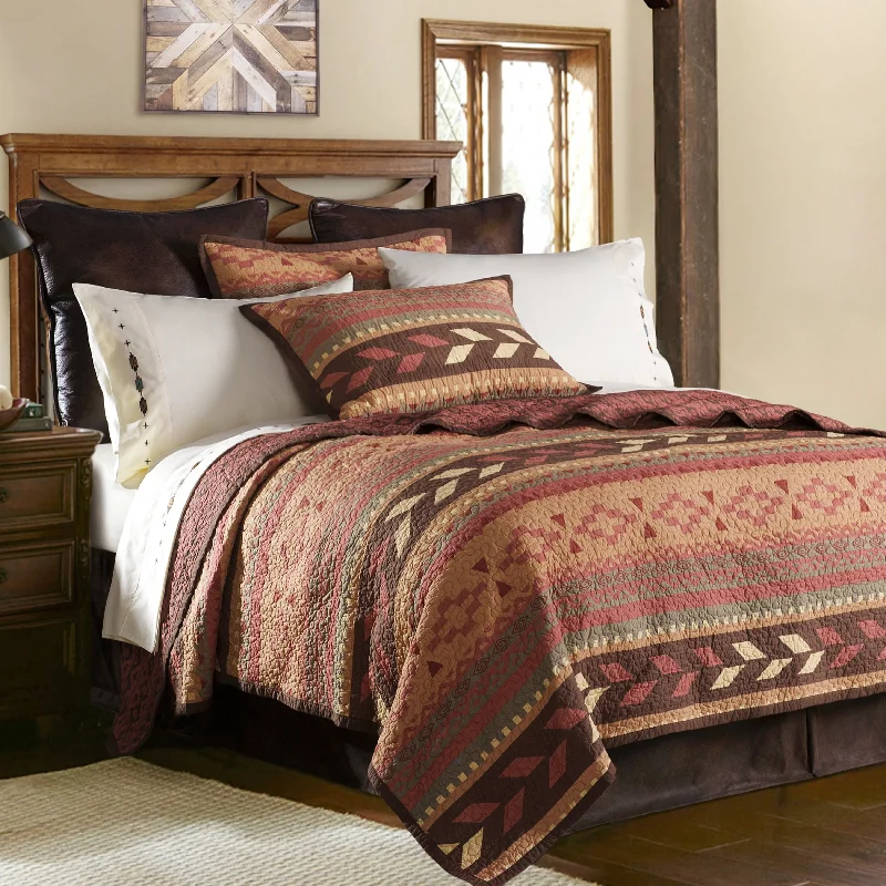 Paseo Road by HiEnd Accents Broken Arrow Aztec Reversible Quilt Set, 3PC