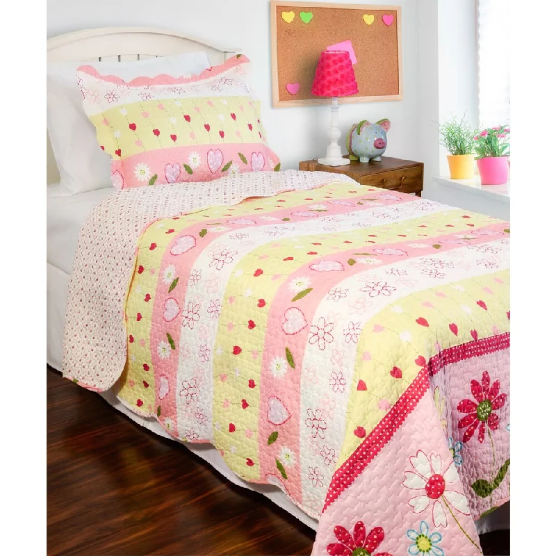 Slumber Shop Daisy Mae Reversible 3-piece Quilt Set