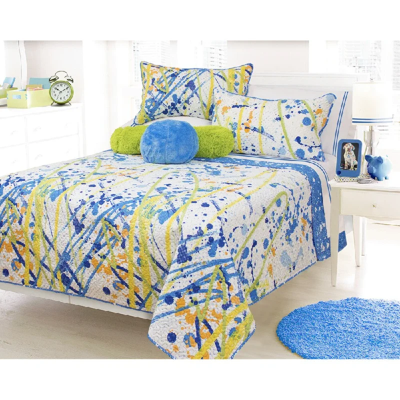 Splash Printed 3-piece Quilt Set - Multi