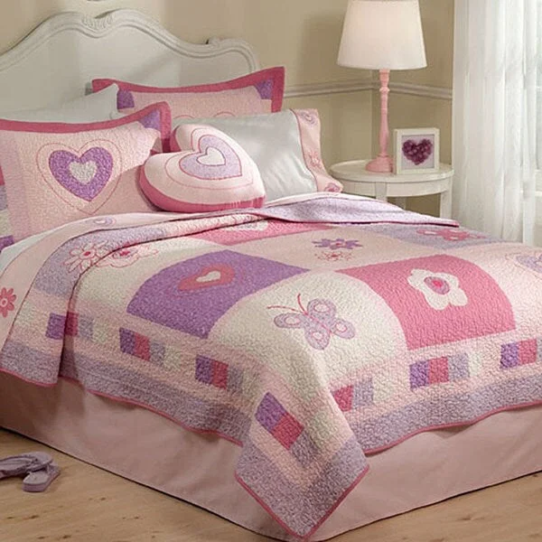 Spring Hearts 3-piece Quilt Set