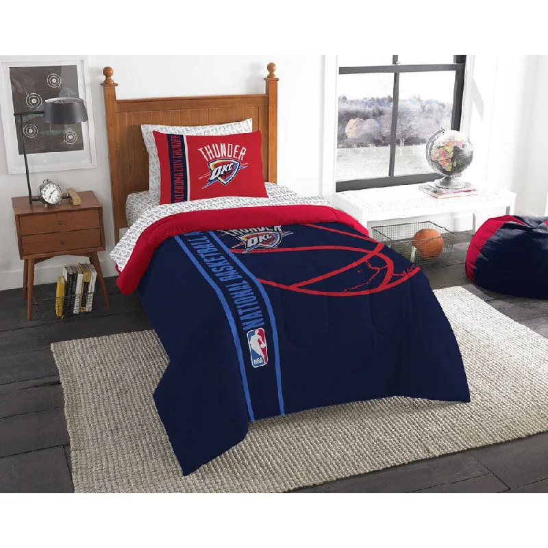 The Northwest Company NBA Oklahoma City Thunder Twin 5-piece Bed in a Bag with Sheet Set