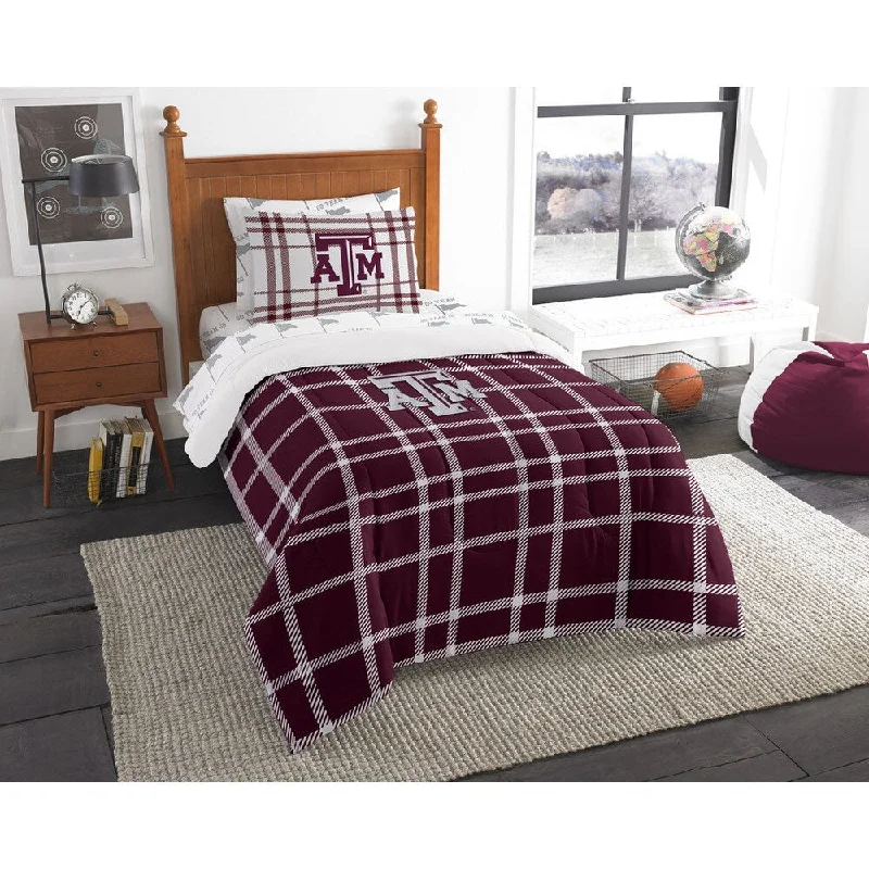 The Northwest Company Texas A&M Twin 5-piece Bed in a Bag with Sheet Set