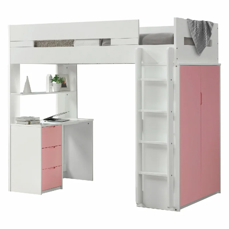 Twin Loft Bed and Desk