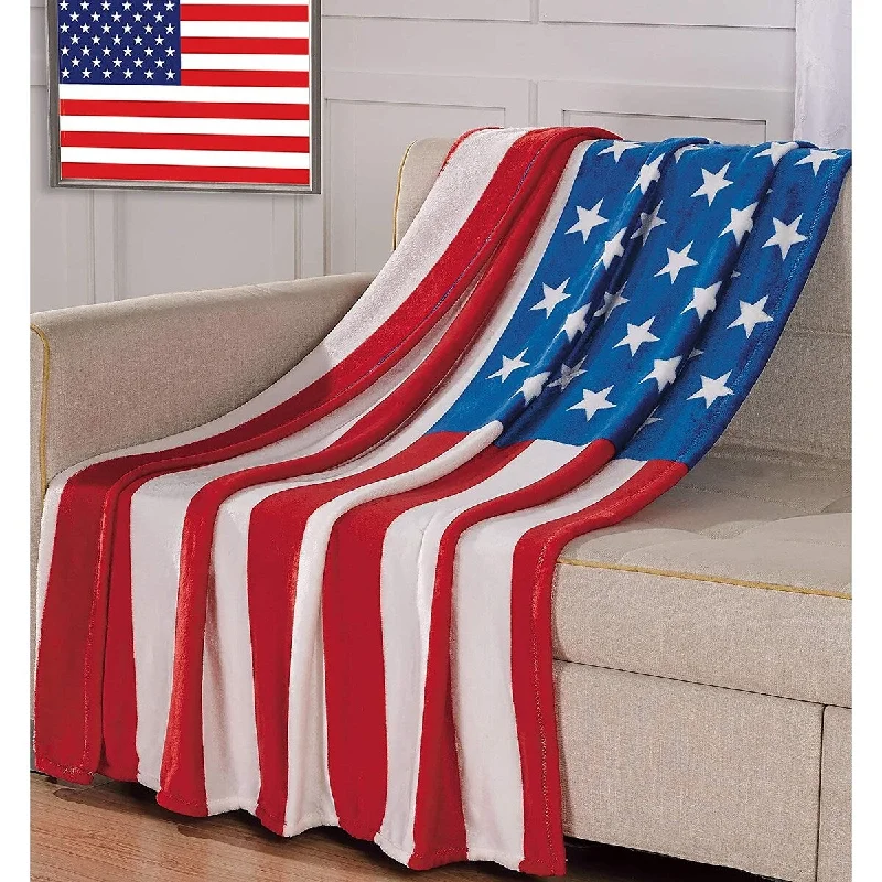 American Flag Ultra Lush Oversized Throw Blanket (50" x 70")