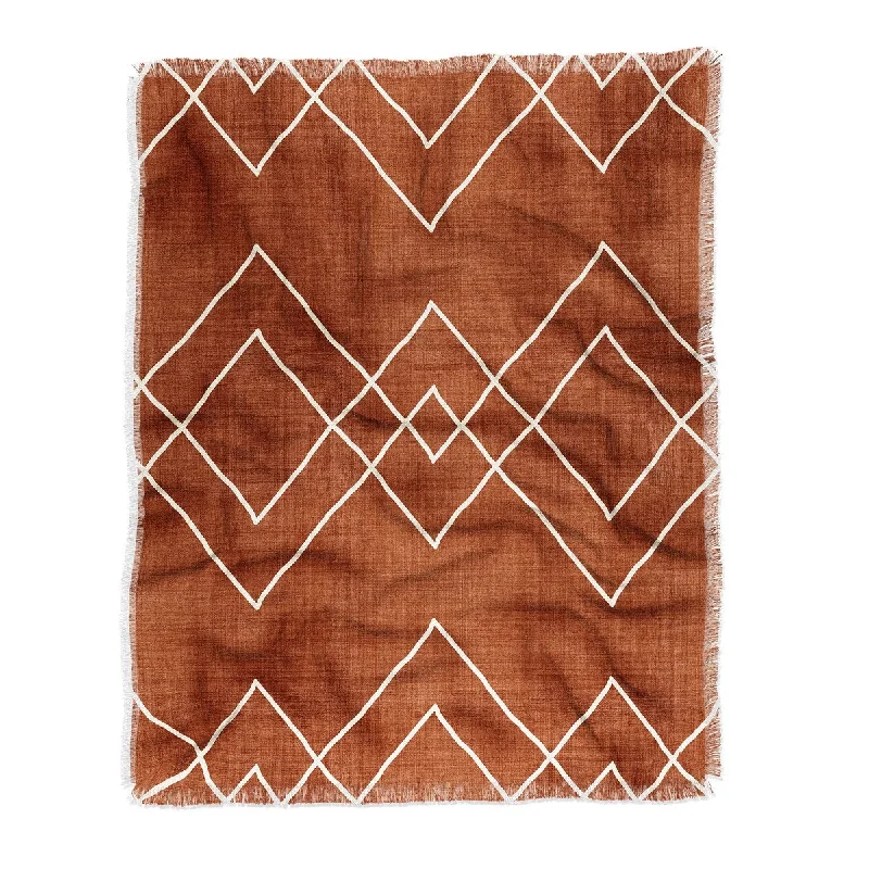 Becky Bailey Nudo In Rust Made To Order Throw Blanket