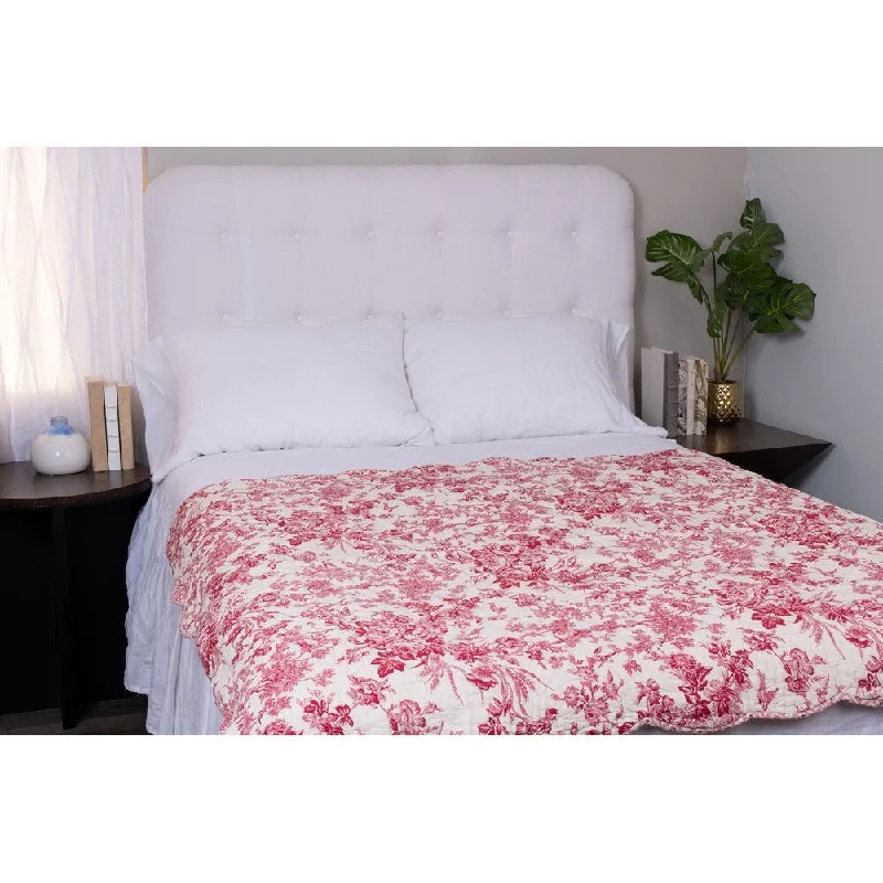 Daina Red & Ivory Cotton Throw