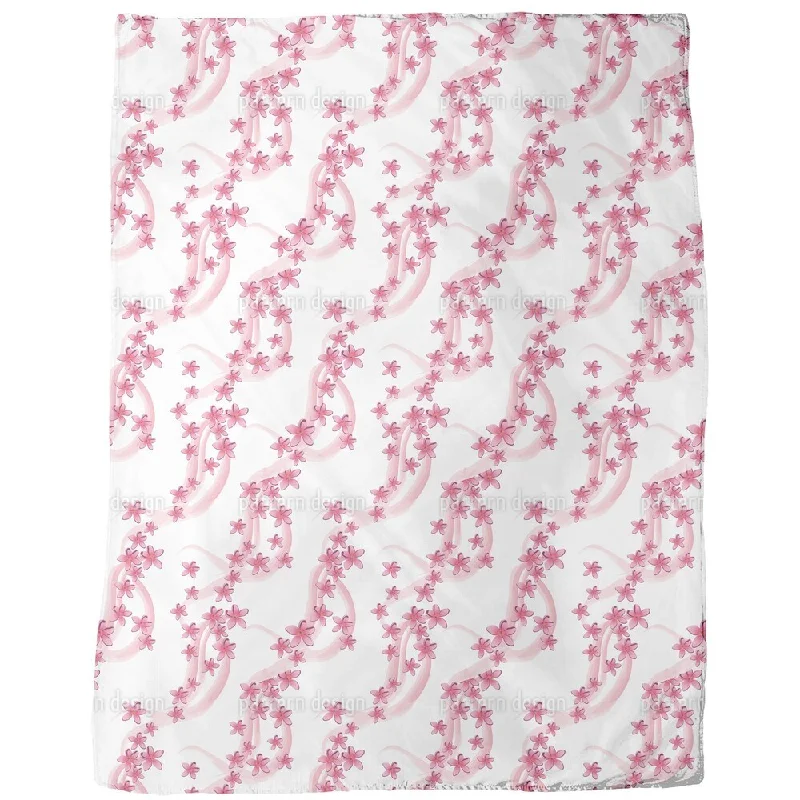 Frangipani Blossoms Fleece Blanket