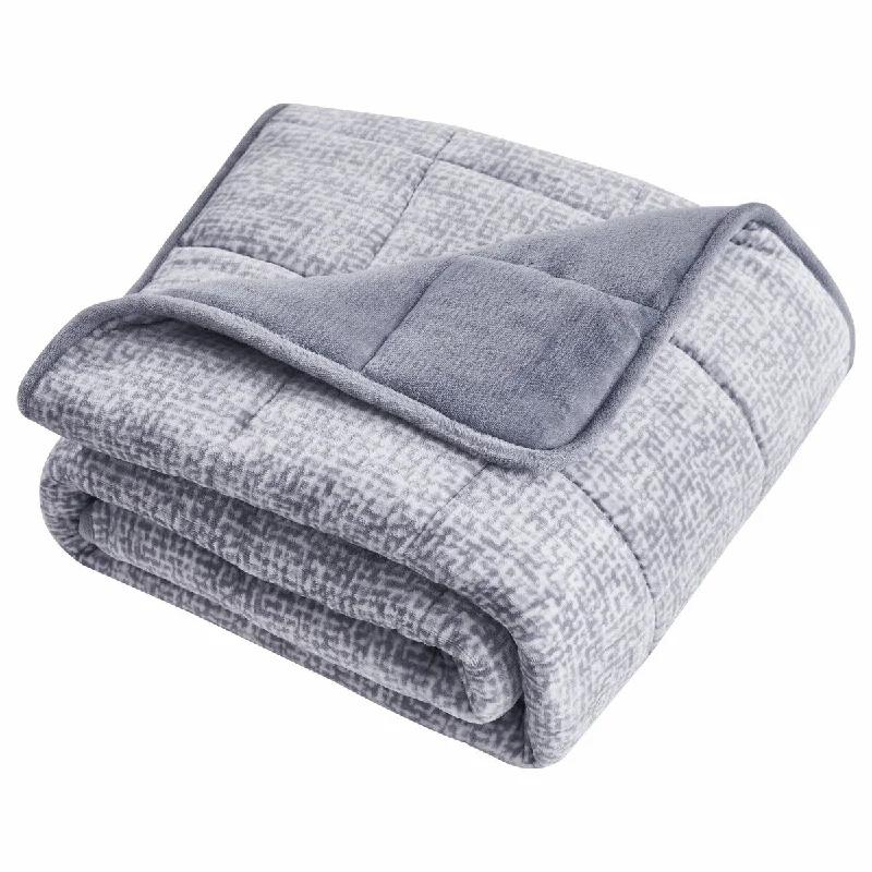 Grey Velvet Velvet Luxury Weighted Throw Blanket