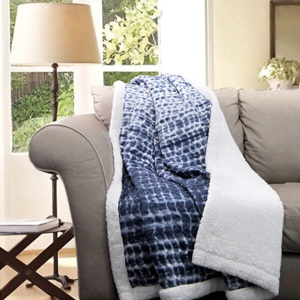 Lush Decor Pebble Creek Reversible Sherpa Throw Blanket