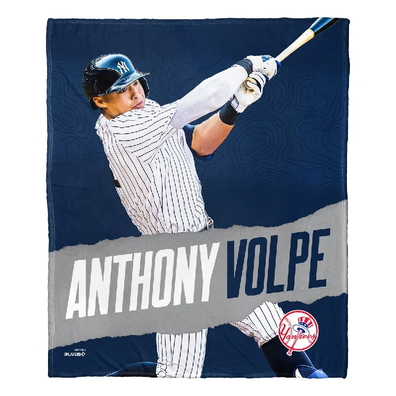 MLB Player New York Yankees Anthony Volpe Silk Touch Throw Blanket