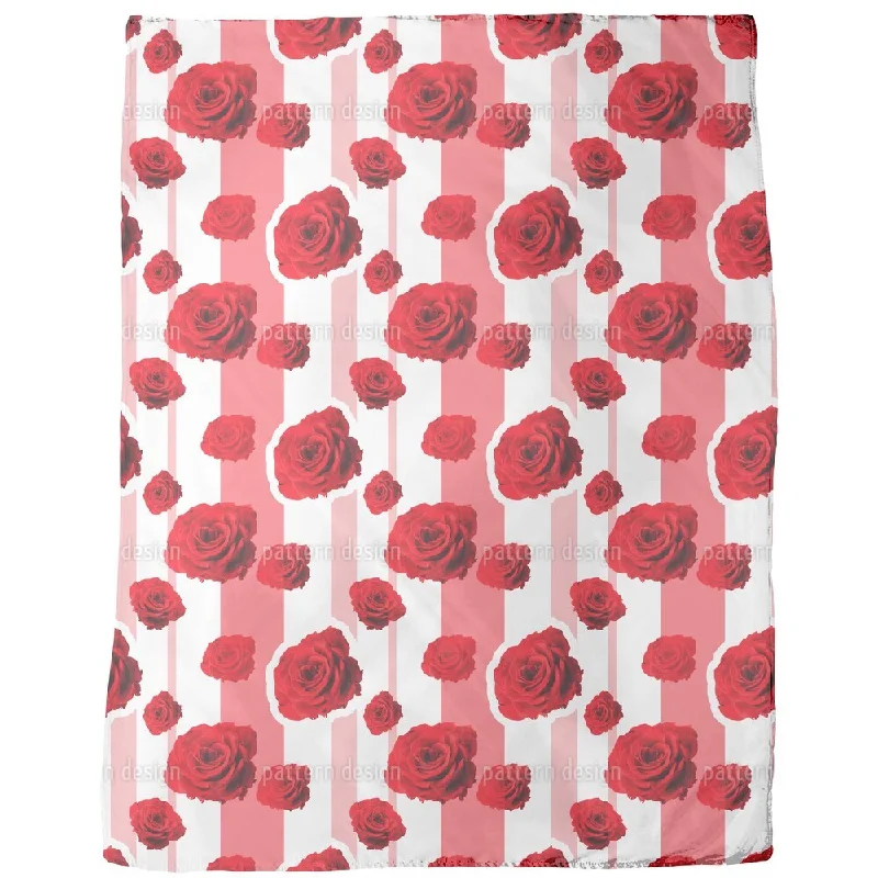 Red Roses Fleece Blanket