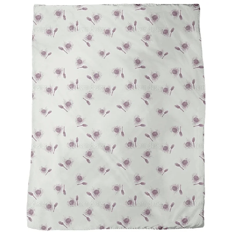 Snow Thistle Fleece Blanket